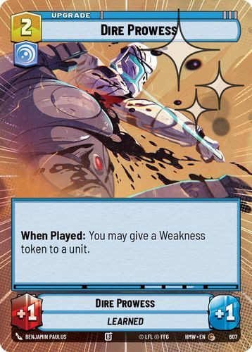 [09-HWL-EN-0607](C) Dire Prowess (Hyperspace) (Foil)