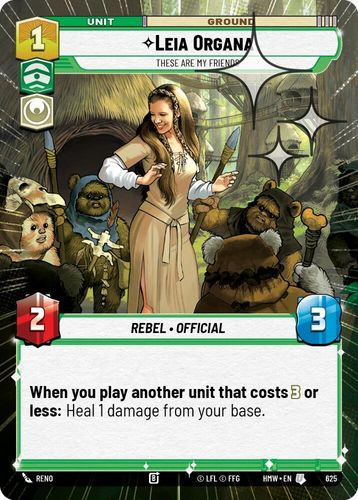 [09-HWL-EN-0625](U) Leia Organa - These Are My Friends (Hyperspace) (Foil)