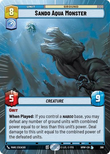 [09-HWL-EN-0366](L) Sando Aqua Monster (Hyperspace)
