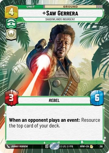 [09-HWL-EN-0391](R) Saw Gerrera - Shadowlands Insurgent (Hyperspace)