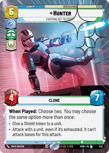 [09-HWL-EN-0545](L) Hunter - Everyone Get to Cover! (Hyperspace) (Foil)
