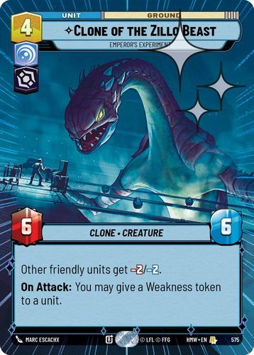 [09-HWL-EN-0575](R) Clone of the Zillo Beast - Emperor's Experiment (Hyperspace) (Foil)