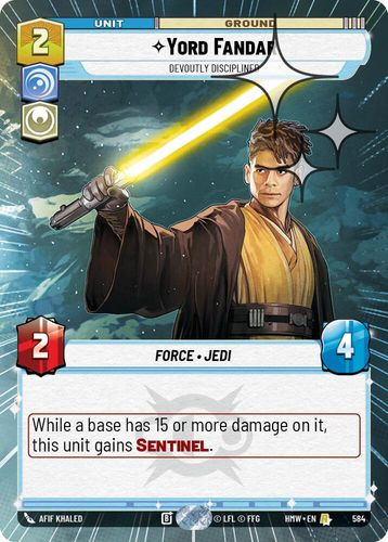 [09-HWL-EN-0584](R) Yord Fandar - Devoutly Disciplined (Hyperspace) (Foil)