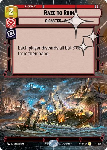 [09-HWL-EN-0671](R) Raze to Ruin (Hyperspace) (Foil)