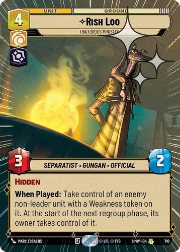 [09-HWL-EN-0710](R) Rish Loo - Traitorous Minister (Hyperspace) (Foil)