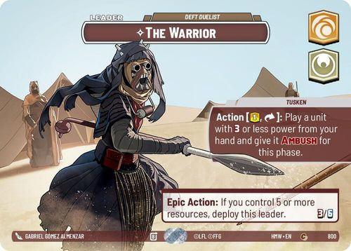 [09-HWL-EN-0800](C) The Warrior - Deft Duelist (Showcase) (Foil)