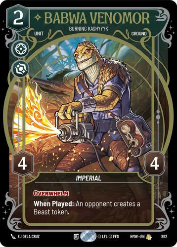 [09-HWL-EN-0862](R) Babwa Venomor - Burning Kashyyyk (Prestige) (Foil)
