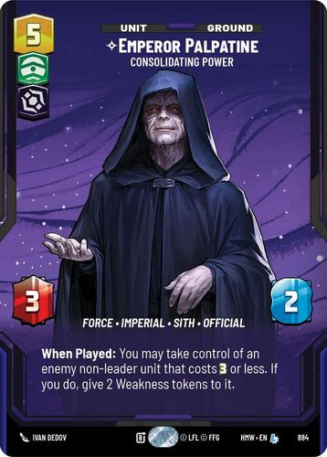[09-HWL-EN-0884](L) Emperor Palpatine - Consolidating Power (Prestige) (Foil)