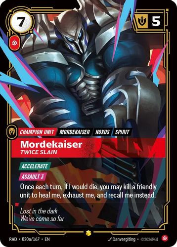 |RB05|[RAD-020a/167](AA) Mordekaiser, Twice Slain {Alt Art} {Foil}