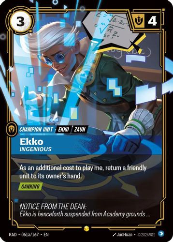 |RB05|[RAD-061a/167](AA) Ekko, Ingenious {Alt Art} {Foil}