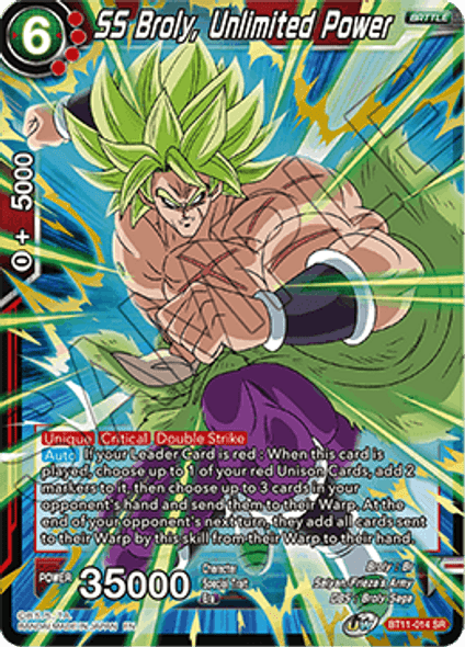 BT11-014SR SS Broly, Unlimited Power (2nd ed)