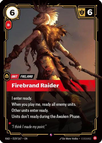 |RB05|[RAD-019/167](R) Firebrand Raider {Foil}