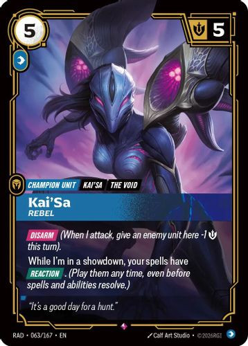 |RB05|[RAD-063/167](R) Kai'Sa, Rebel {Foil}