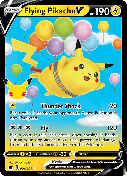 SWSH07A-006/025SR Flying Pikachu V