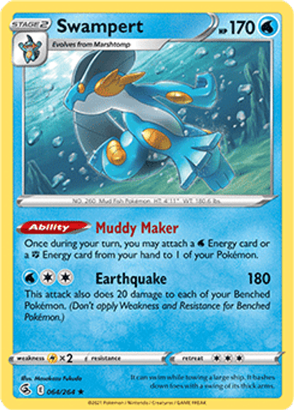 SWSH08-064/264HR Swampert (Reverse Holo)