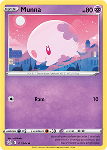 [SWSH08][FST-121/264C] Munna (Reverse Holo)