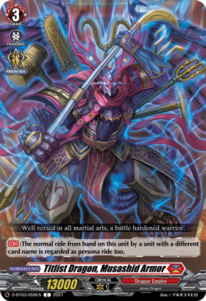 D-BT03/056EN C Titlist Dragon, Musashid Armor