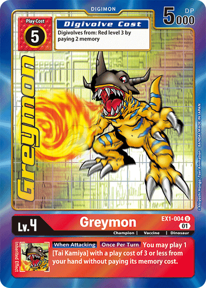 EX01-004U Greymon (Alternate Art) (Foil)