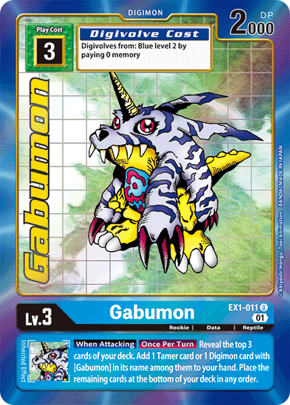 [EX01-011U] Gabumon (Alternate Art) (Foil)