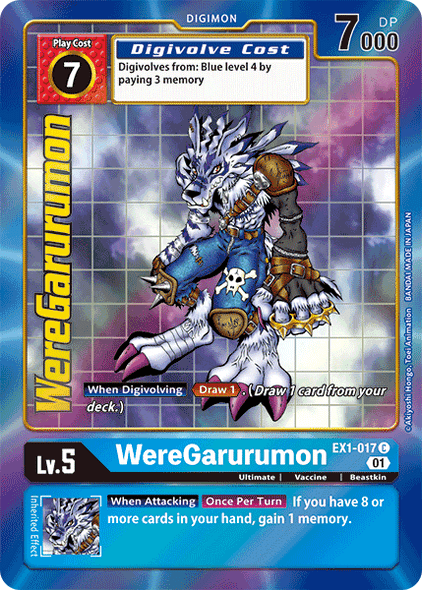 EX01-017C WereGarurumon (Alternate Art) (Foil)