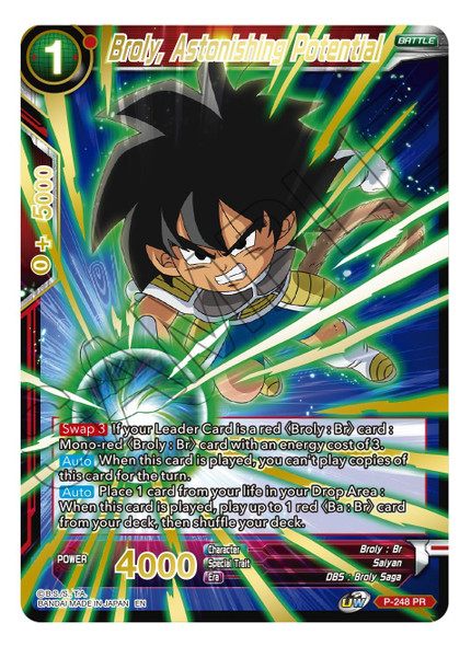 P-248P Broly, Astonishing Potential (Mythic Alt Art Foil)