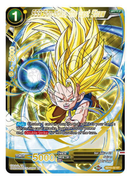 SD10-02ST SS3 Son Goku, the Last Straw (Mythic Alt Art Foil)