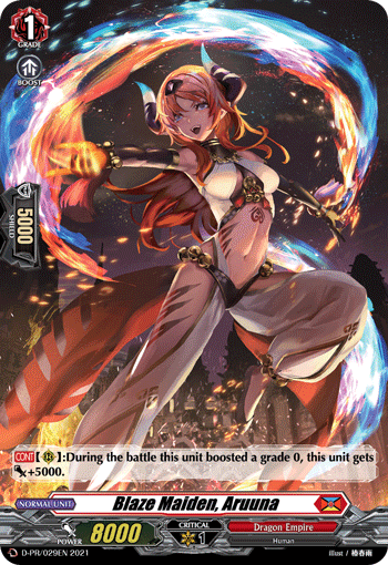 D-PR/029EN Blaze Maiden, Aruuna