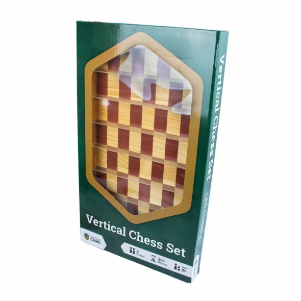 Wooden Vertical Chess Set