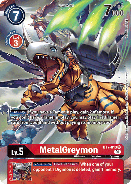 BT07-013SR MetalGreymon (Alternate Art) (Foil)