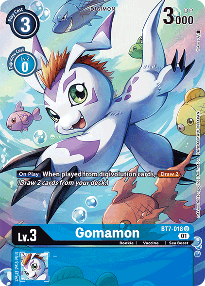 BT07-018U Gomamon (Alternate Art) (Foil)