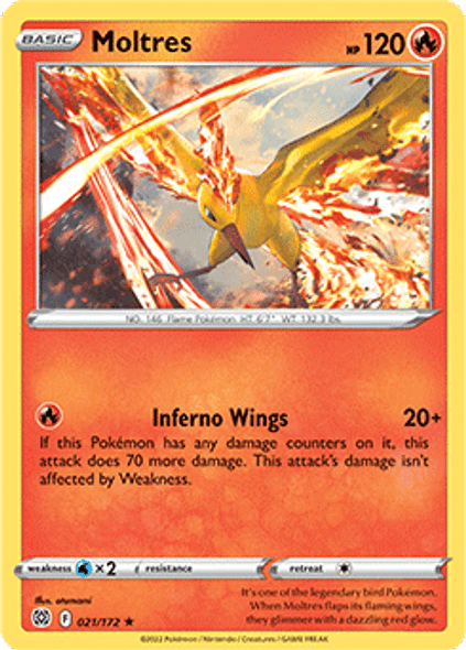 [SWSH09][BRS-021/172HR] Moltres (Reverse Holo)