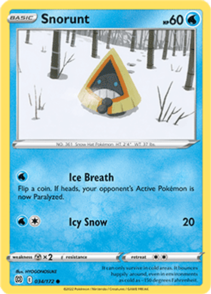 SWSH09-034/172C Snorunt (Reverse Holo)