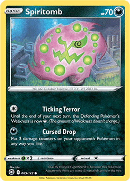 [SWSH09][BRS-089/172C] Spiritomb (Reverse Holo)