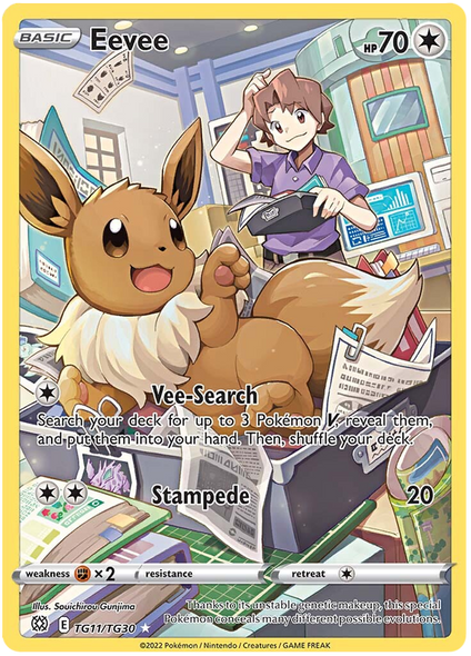 [SWSH09a][BRS-11/30TG] Eevee (Holo)