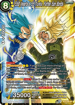 BT16-080SR SSB Vegeta & SS Trunks, Father-Son Bonds