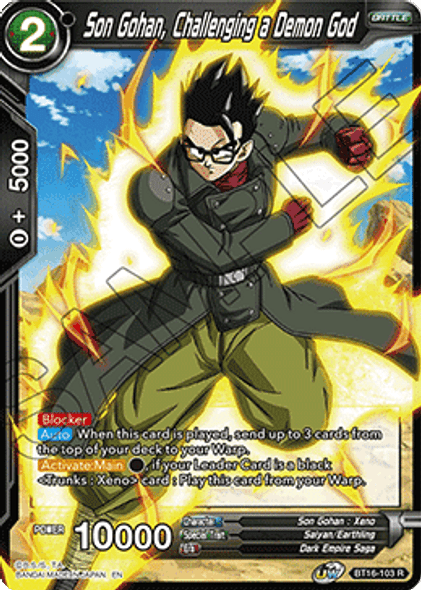 BT16-103R Son Gohan, Challenging a Demon God (Prerelease Stamped)