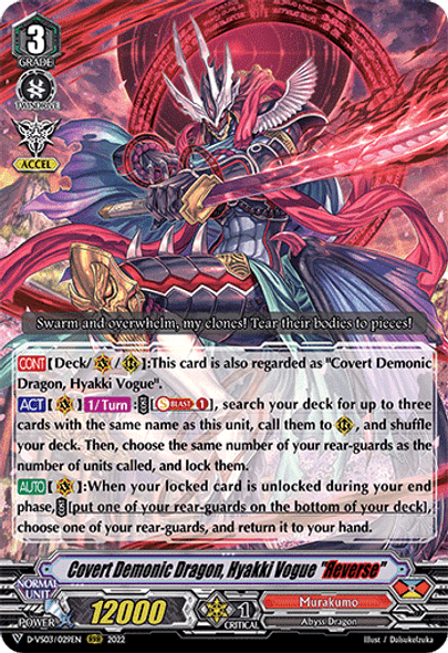 D-VS03/029EN Covert Demonic Dragon, Hyakki Vogue "Reverse"