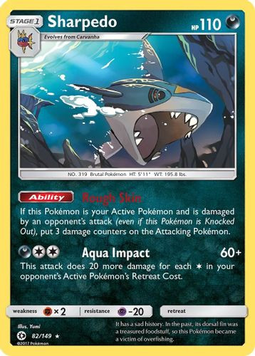 SM01-SUM-082/149HR Sharpedo (Holo)