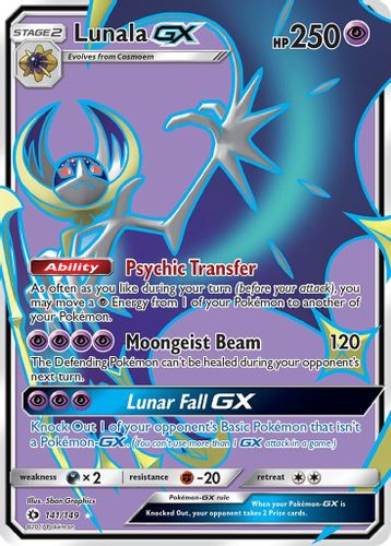 SM01-SUM-141/149UR Lunala GX (Full Art) (Holo)
