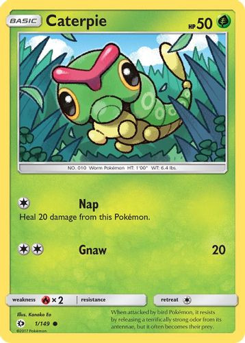 SM01-SUM-001/149C Caterpie (Reverse Holo)