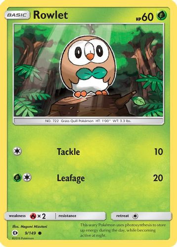 SM01-SUM-009/149C Rowlet (Reverse Holo)