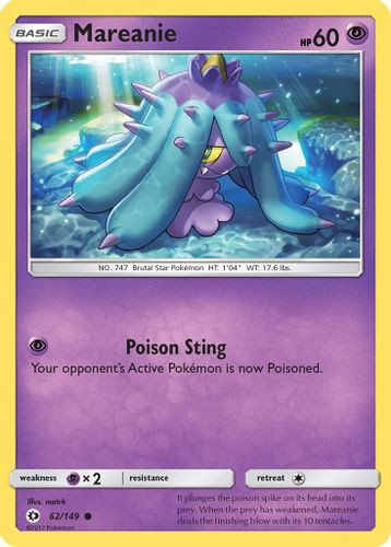 SM01-SUM-062/149C Mareanie (Reverse Holo)