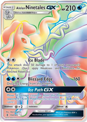 SM02-GRI-150/145SEC Alolan Ninetales GX (Holo)