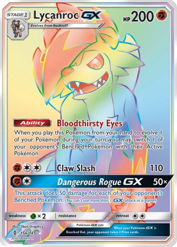 SM02-GRI-156/145SEC Lycanroc GX (Holo)