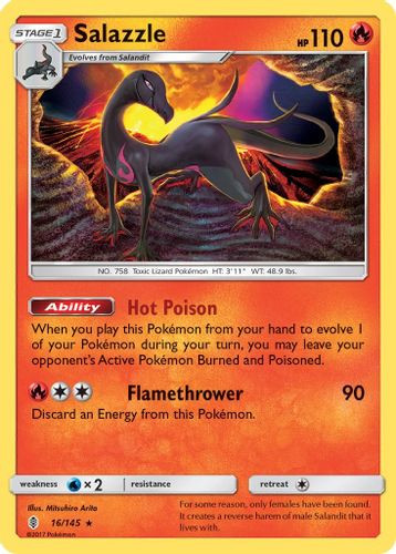 SM02-GRI-016/145R Salazzle (Reverse Holo)