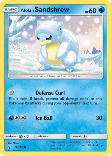 SM02-GRI-019/145C Alolan Sandshrew (Reverse Holo)