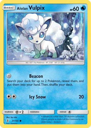 SM02-GRI-021/145C Alolan Vulpix (Reverse Holo)