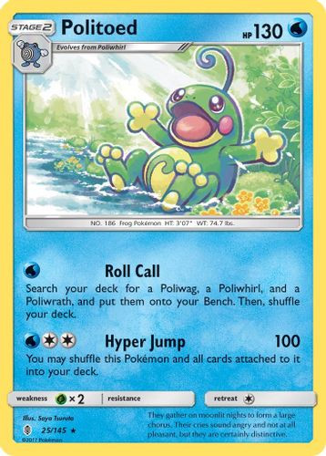 SM02-GRI-025/145HR Politoed (Reverse Holo)