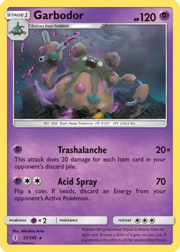 SM02-GRI-051/145R Garbodor (Reverse Holo)