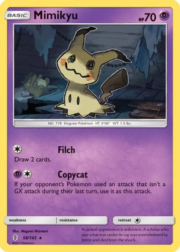 SM02-GRI-058/145HR Mimikyu (Reverse Holo)